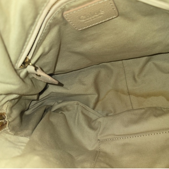 Chloe 2-Way Beige Python Leather Medium Paraty Satchel - Picture 9 of 11